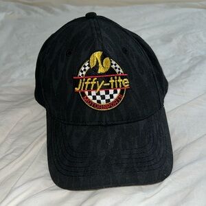 JIFFY-TITE Motorsports Black Flame Detailed Cap